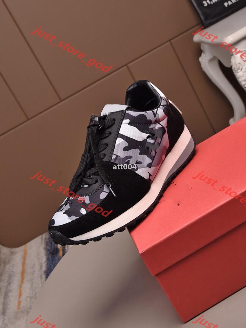 

Top Quality Womens Mens studded Leather Suede jing456 Camo Camouflage Sneakers Studded Rockrunner Casual Traine valentinoes valentinoity wIY