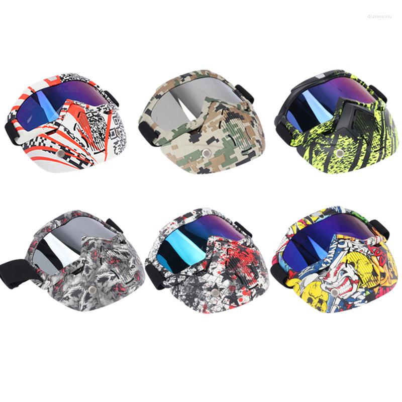 

Motorcycle Helmets For Outdoor Riding Mask Winter Warm Cold Wind Dust, Green