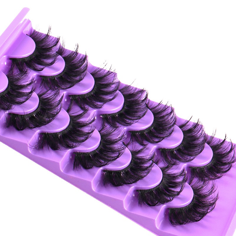 

Multilayer Thick False Eyelashes Naturally Soft & Vivid Handmade Reusable Curled 3D Mink Fake Lashes Full Strip Eyelashes Extensions 6 Models DHL