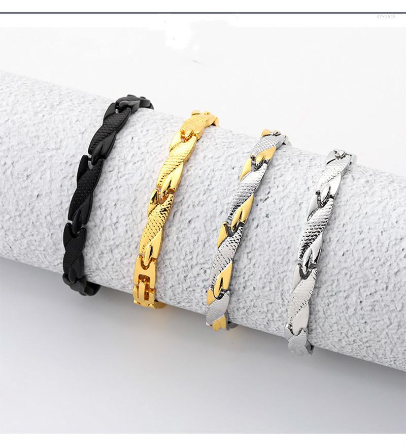 

Link Bracelets 1Pcs Simple And Fashionable Men's Titanium Steel Inter-gold Bracelet Wild Female High-end Temperament Dragon Chain