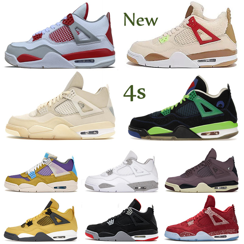 Avec design de la boîte Jumpman 4 4s Chaussures de basket-ball hommes femmes sauvages choses doernbecher voile violet ore blanc oreo ce que les b