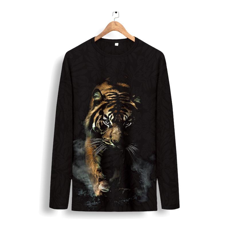 

Men' T Shirts 3D Tiger Pattern Digital Printing Streetwear Long Sleeve Shirt Men 2022 Quality Soft Comfortable Boutique Camisa Masculina, Picture shown