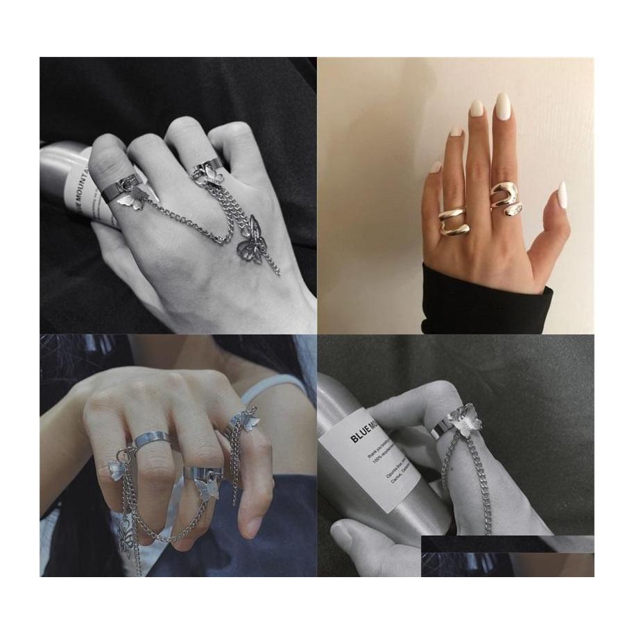 

Wedding Rings Minimalist Sier Colour Wedding Ring For Women Fashion Creative Hollow Irregar Geometric Rings Birthday Party Jewelry G Dhnfi
