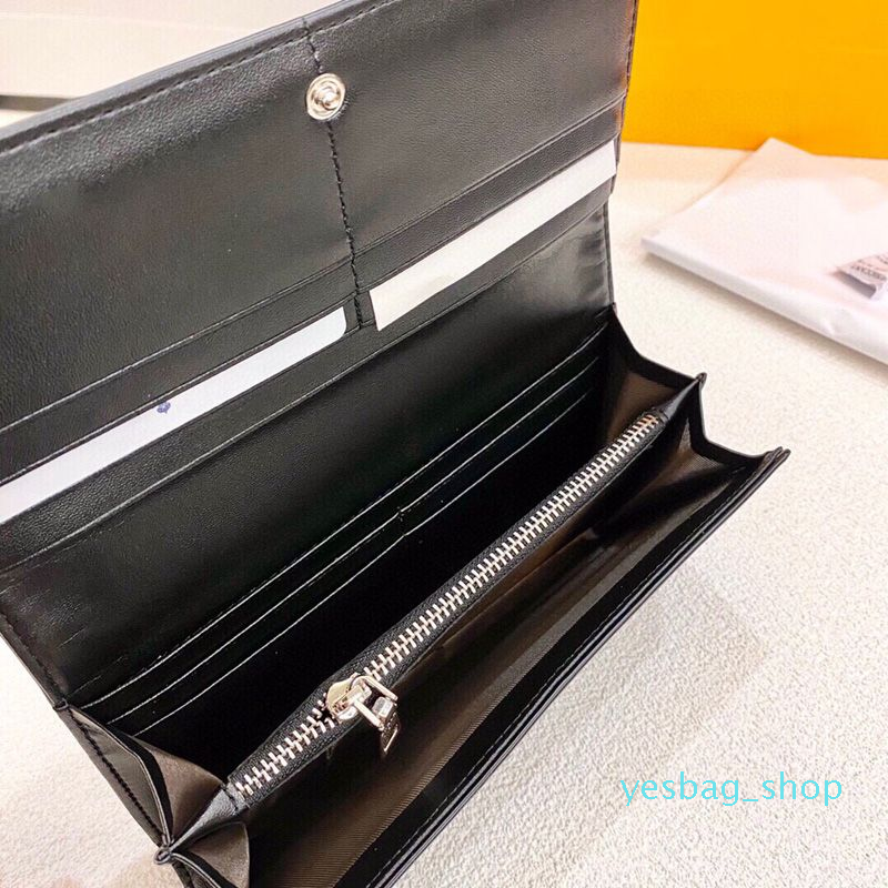 

Black Leather Wallets Business Handbags Mens Womens Dress Pouch Document Holders and Clutches Fashion Coins 66 Long Credit Card Holder