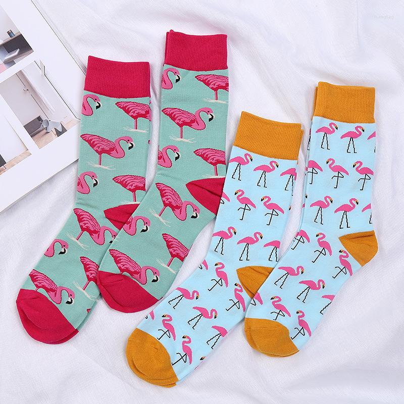 

Men's Socks Autumn And Winter Man Bird Pattern Print Crew Short 1 Pair