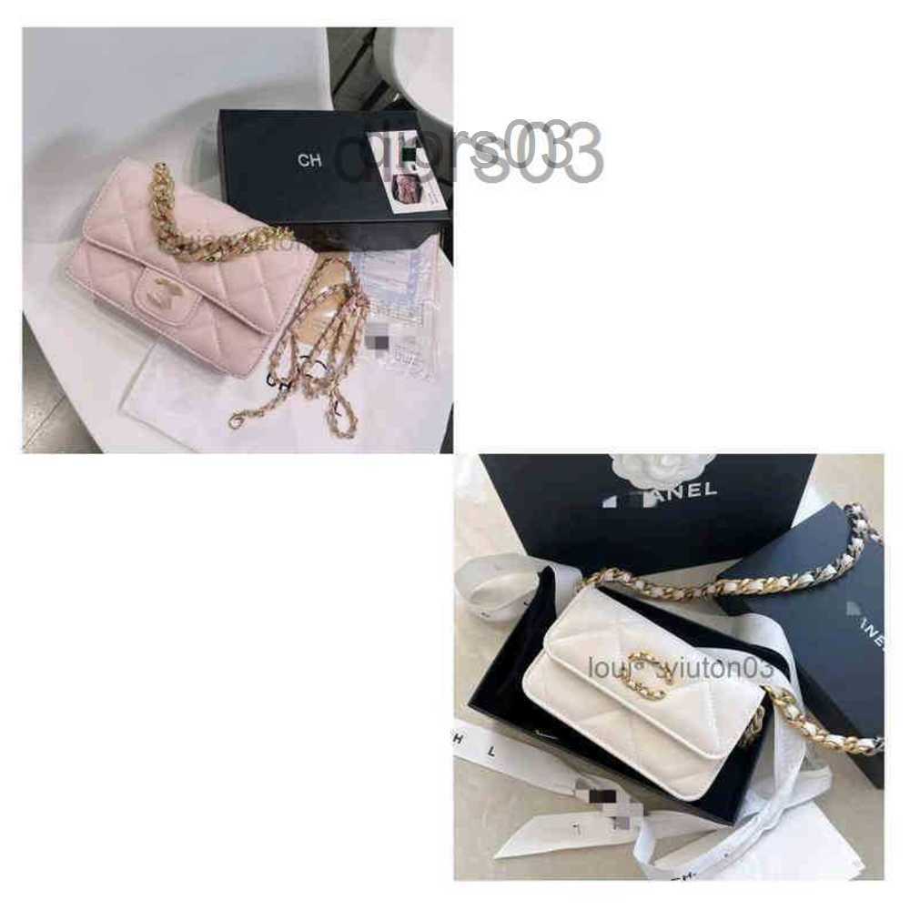 

Designer Channel Bag Man Woman Lovers Small Square Casual Fashion Luxurious Leather Single Shoulder Messenger Mini Tote Bag L5.9in W1.77in H4.3in, Black + gift box