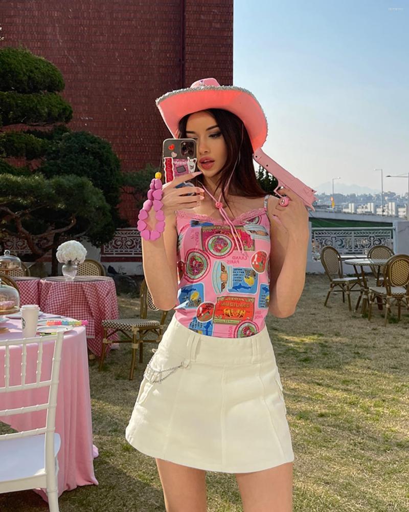 

Berets Western Style Cowboy Hat Pink Women's Fashion Party Cap Warped Wide Brim With Sequin Decoration Crown Tiara Cowgirl, Pink 2