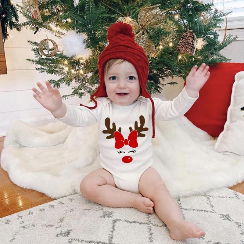 

Rompers Funny Christmas Deer Born Baby Bodysuits White Long Sleeve Full Jumpsuits Boys Girls Infant Comfortable Playsuits Xmas Gifts, Rx58-lrpwh-