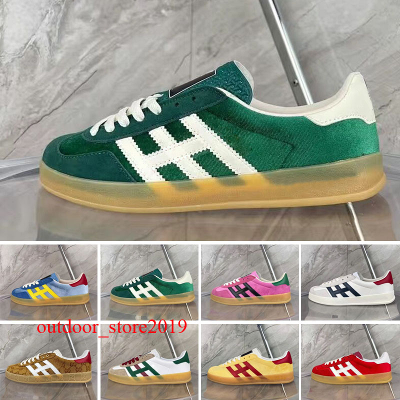 

2021 Casual Shoes Designer Sneakers Trainers Red Blue Green Pink Velvet Silk White Suede Ebony Fashion Top Xad Gazelle Sneaker Mens Low Eur 35-44, Color 5