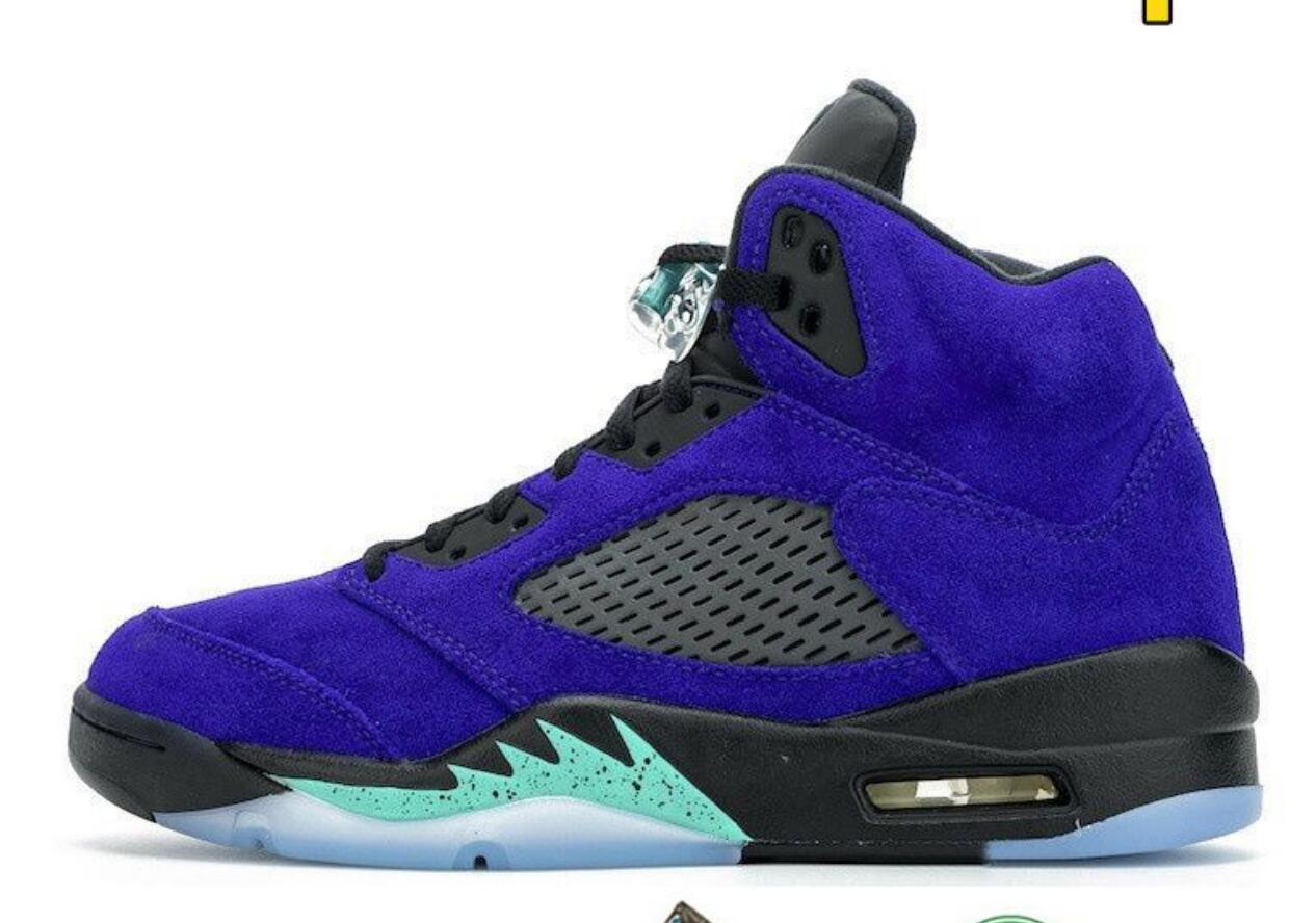 

With box Jumpman 5 Basketball Shoes 5s Alternate Grape Mens Trainers Sports Sneakers Size 6 6.5 7 7.5 8 8.5 9 9.5 10 10.5 11 11.5 12 12.5 13 13.5