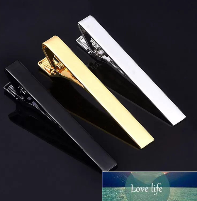 

American Men Tie Pin Clips of Casual Style Tie Clip Fashion Jewelry For Male Exquisite Wedding Bar Silver And Golden Color