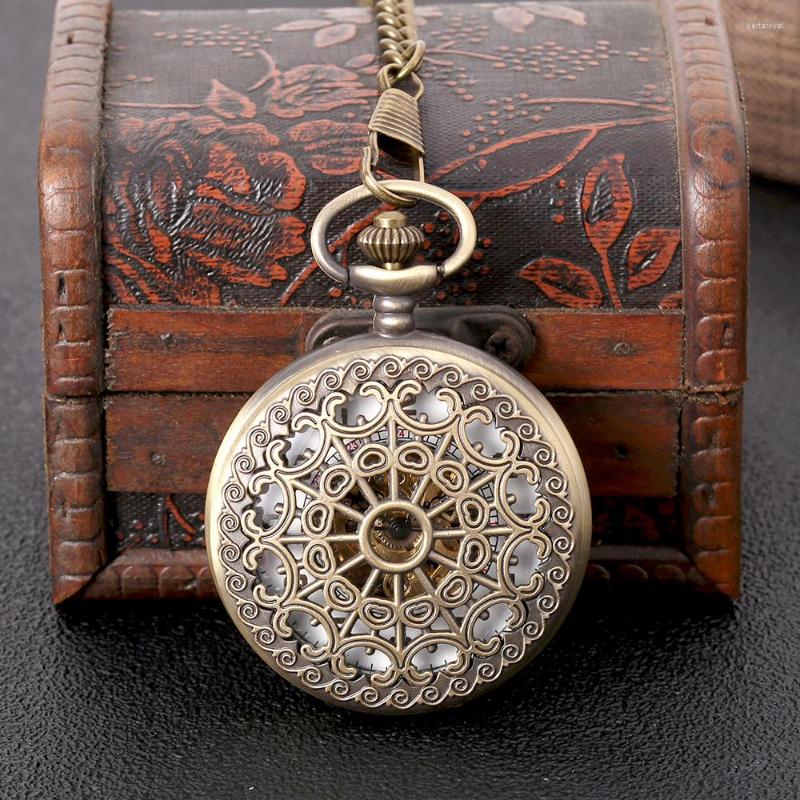 

Pocket Watches 8939Copper Spider Web Machinery Retro Creative Large Watch, Beronze
