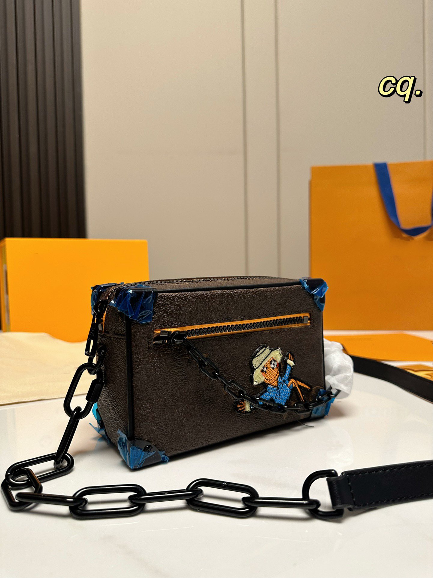 

Cross Body Men Women Flap Bag Designer Tote Bags Ladies Symbole Jacquard Fabric Luxurious Contrast rainbowbag Leather Fashion Messenger Handbag Shoulder Bag