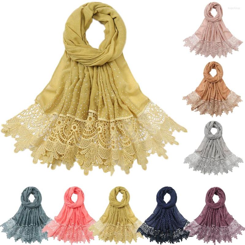 

Ethnic Clothing Lace Scarf Diamonds Shawl Wrap Women Fashion Long Shawls Muslim Hijab Headscarf Maxi Scarves Flower Turban Islamic Stoles