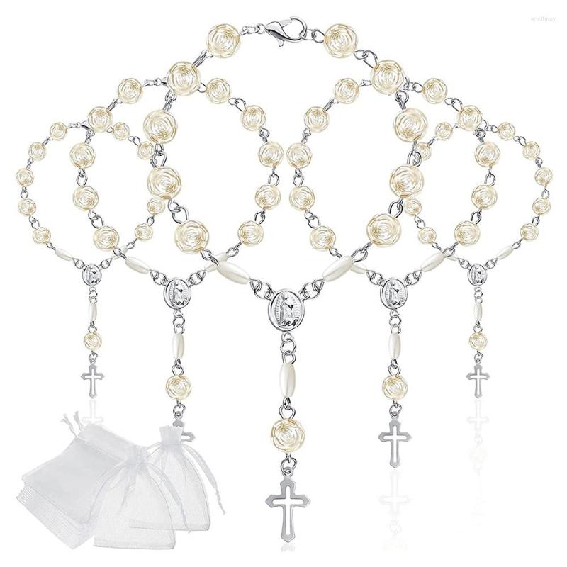 

Jewelry Pouches 20Pcs Cross Rosary Christening Baptism Religion Church Event Wedding Boy Girl First 1St Holy Communion Baby Shower B