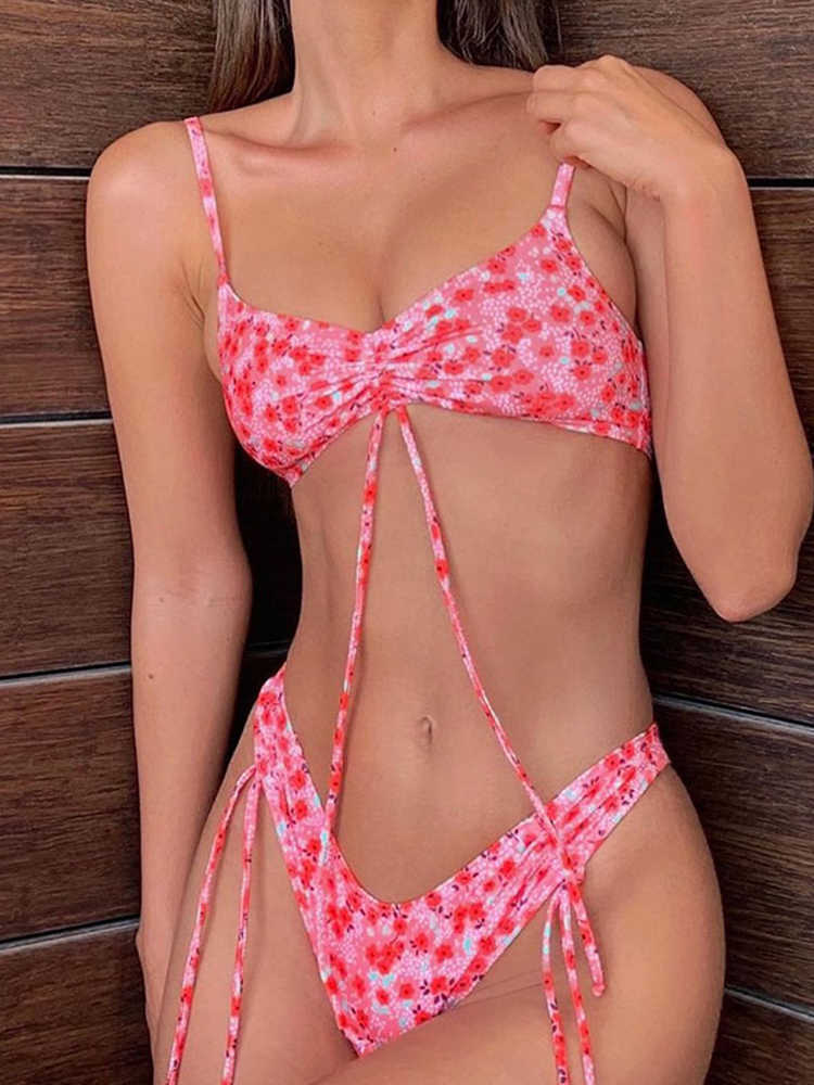 

Bras Sets COOBBU Sexy Contrast Color Bikinis Push Up Swimsuit Women 2022 Bathing Suit String Print Swimwear High Cut Bikini Sets Beachwear T221206, 2007501