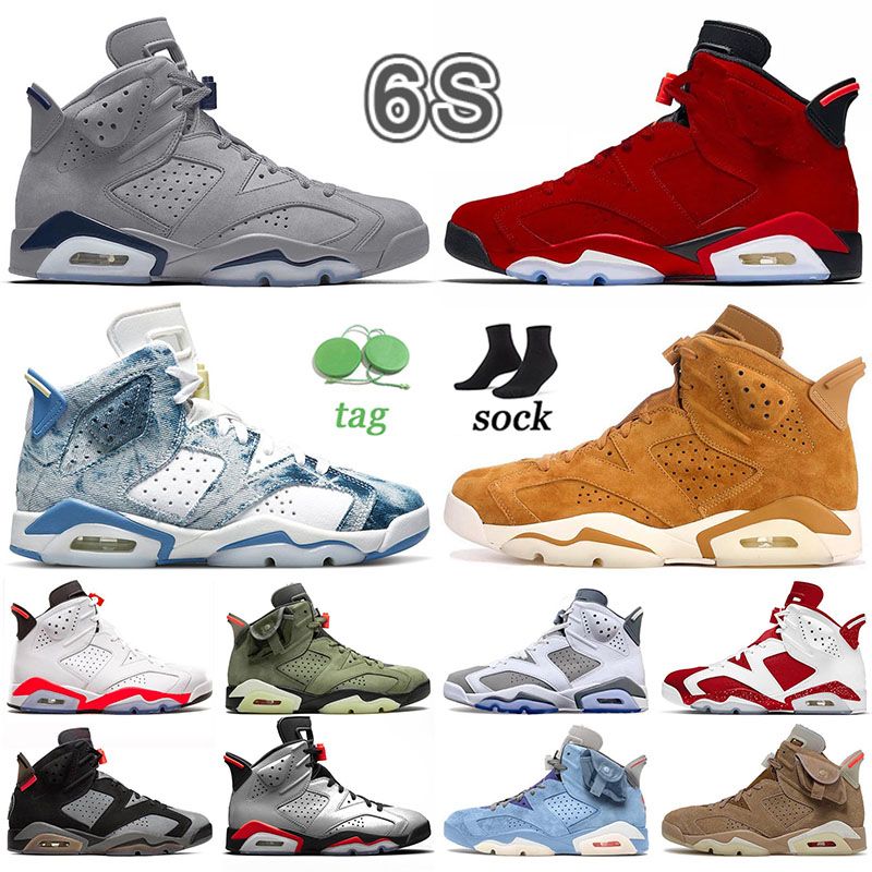 

Jumpman 6 Toro Basketball Shoes Mens Women J 6s Pink Wheat Ts British Khaki Retros J6 Georgetown Black Infrared Washed Denim DMP UNC Oreo Designer AJ6 Sneakers Trainer, B22 military black 40-47