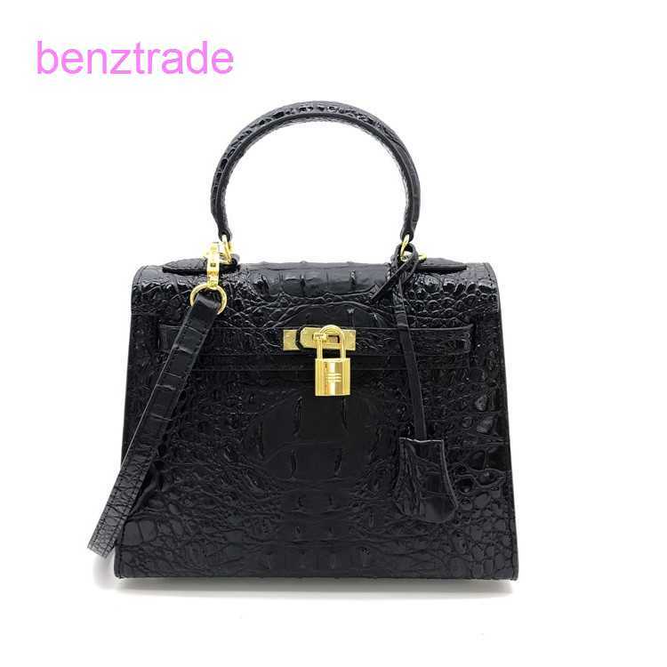

Herme Kely bags for women online shop New hand women's real leather fashion versatile messenger two-color crocodile single shoulder, Blue6