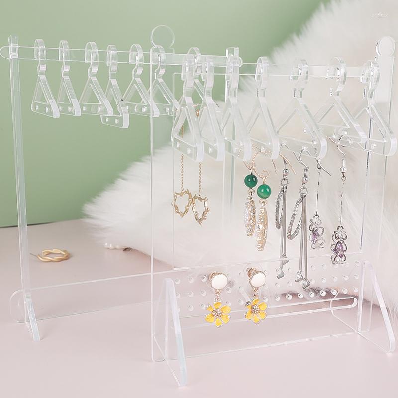 

Jewelry Pouches Creative Earring Rack Holder Coat Hangers Stand Unique Acrylic Display Earrings Organizer Ear Stud