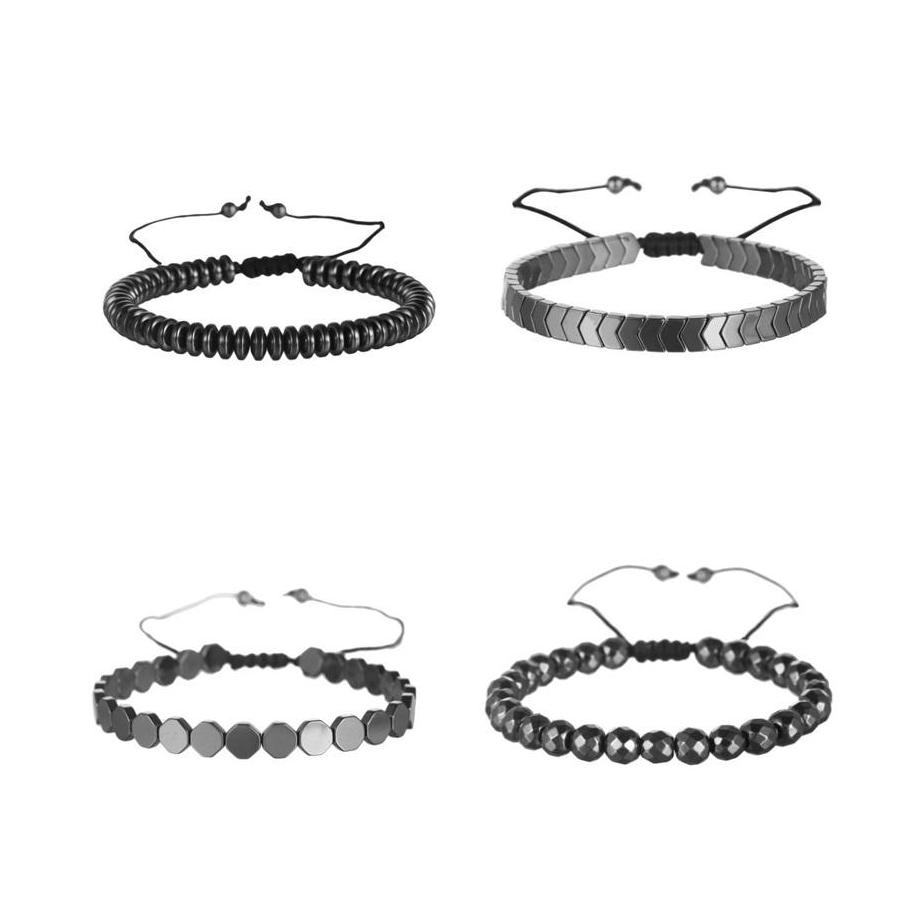 

Beaded Necklaces No Magnetic Black Hematite Beaded Bracelets For Women Men Healing Beads Health Jewelry 34 D3 Drop Delivery Necklace Dhfuv