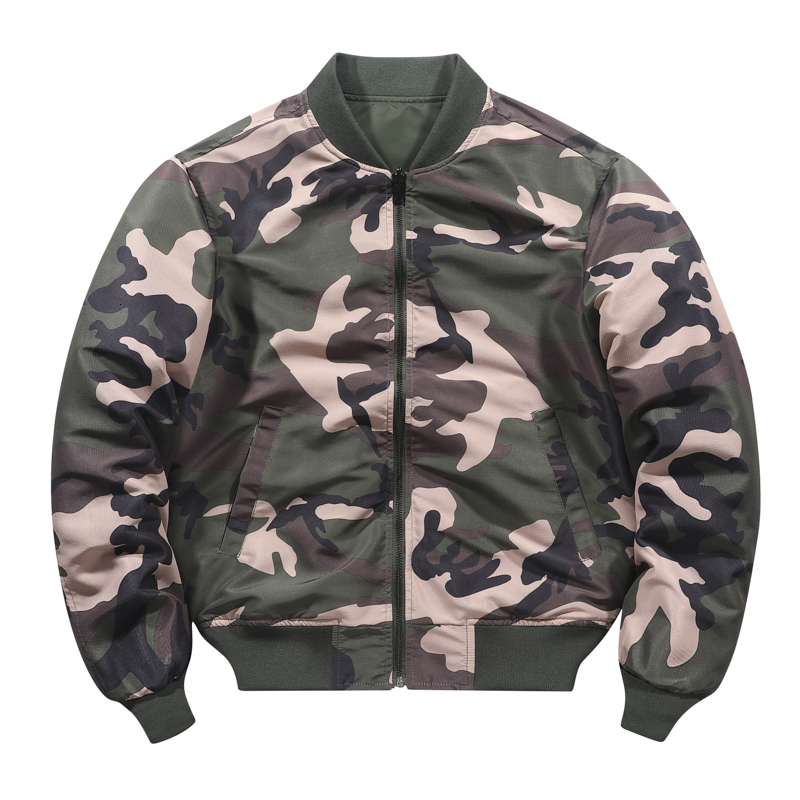 

Mens Jackets Mens Flight Jacket Autumn Camouflage Outdoor Waterproof Windbreak Reversible MA1 Bomber Male Jackets 221205, Army green