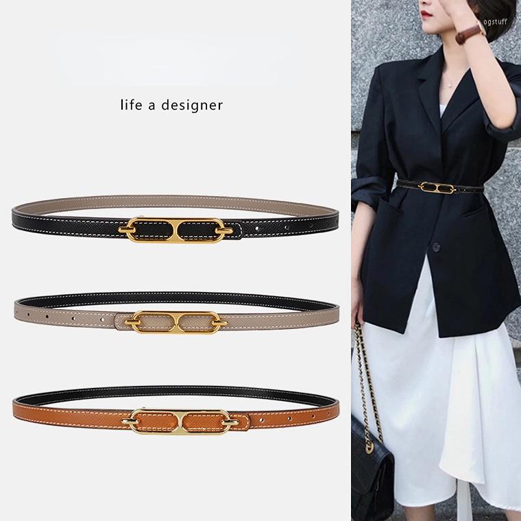 

Belts Simple Belt Female Decoration With Skirt Waist Joker Double-sided Thin, Black