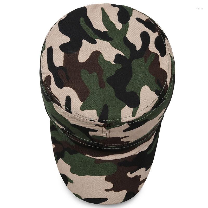 

Berets Men Cotton Adjustable Army Cap Hiking Military Hat Camo Camouflage Flat Top Baseball Sun Hats Militaire Equipement, 09