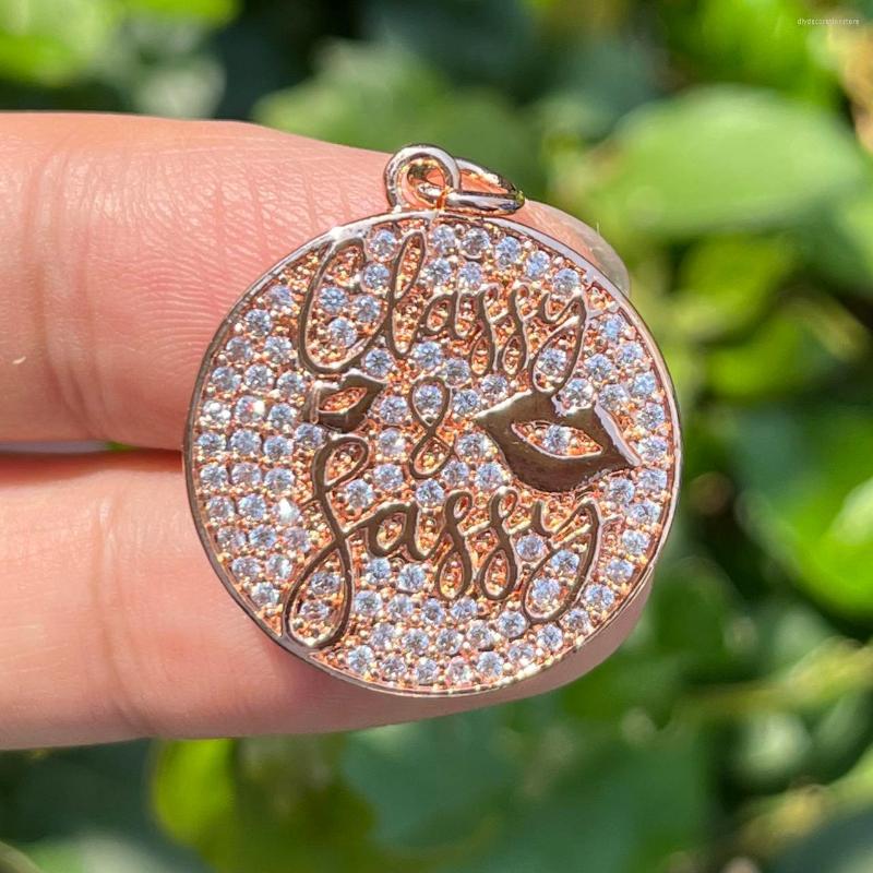 

Charms 5Pcs Cubic Zirconia Pave Classy Sassy Word Bling Letter Pendant For Woman Bracelet Necklace Bangle Jewelry Making Tags