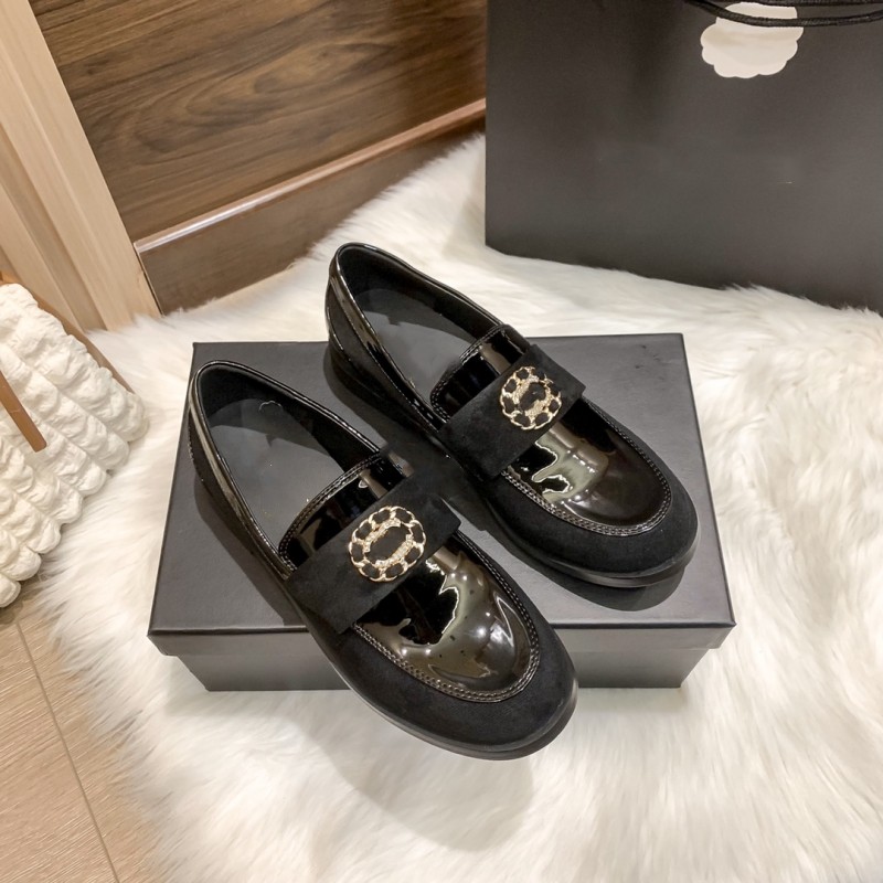 

2023 spring autumn womens dress shoes Elegant Moccasins Shoe C letter Loafers Calfskin Leather Slip On Sneakers casual shoes Wedding Party loafer chan and el, Do not choose;separate color;contact me