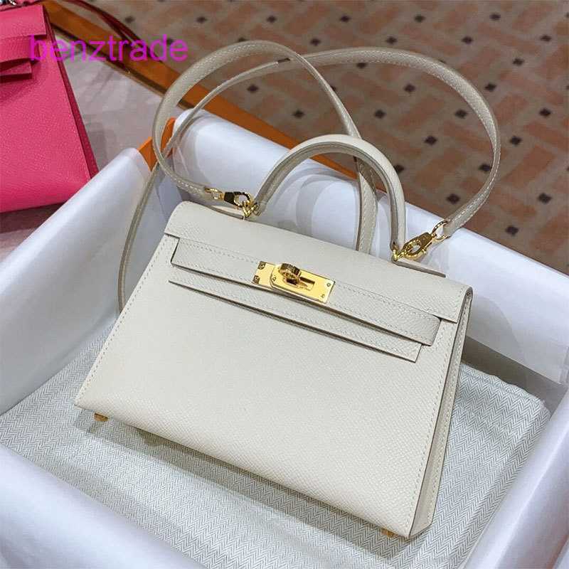 

Herme Kely bags for women online shop 2022 new fashion Mini women's real leather portable palm print cowhide second generation Single Shoulder Messenger Bag, Deep elephant grey (22cm)