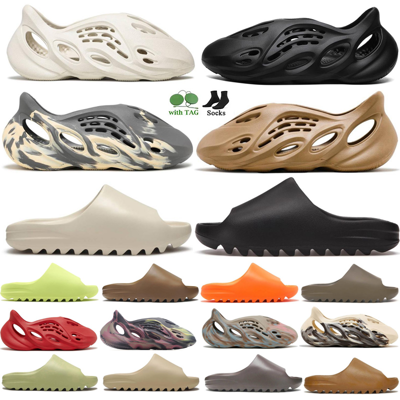 

with Box Designer Slippers Slide Foam Runner Runr Resin Clog Slides Woman Women Men for Slider Sliede Sliders Slipper Sandal Sandales Sandel Yeezies Yezzys, #8