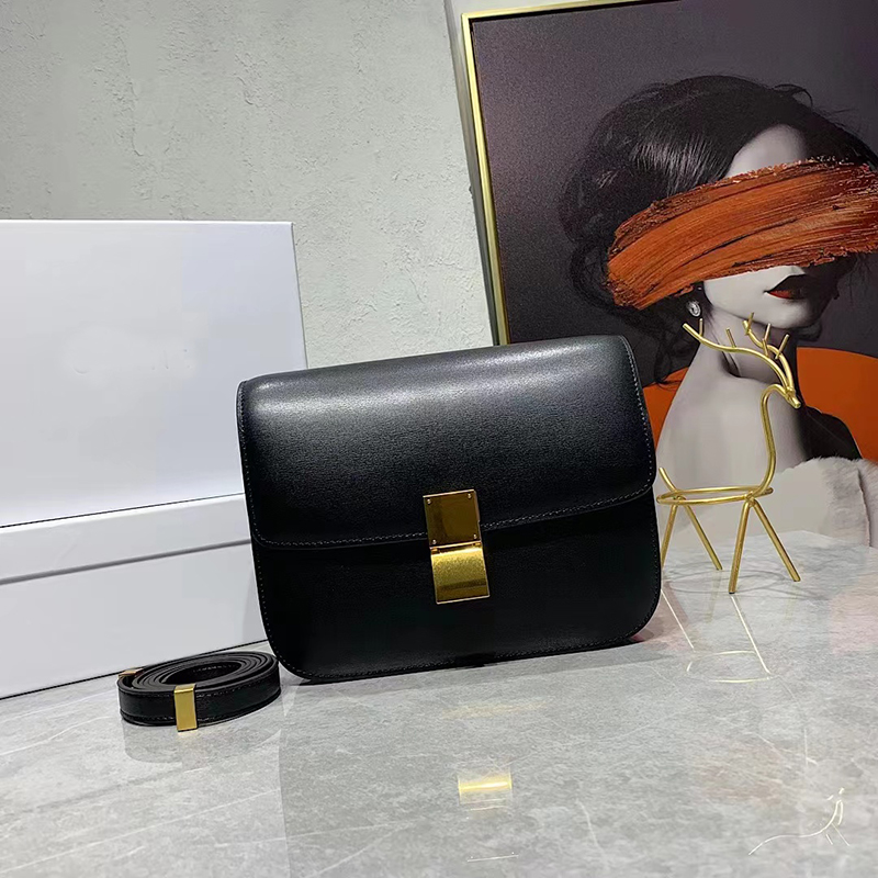 

Fashion luxurys designer bag leather handbag black box tofu bag classic vintage adjustable strap women's shoulder cross body bags, Burgundy