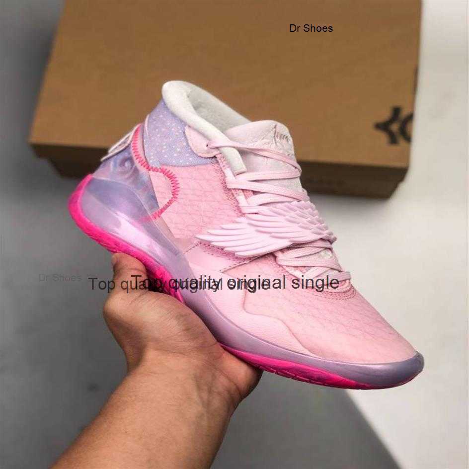 

DLT Kevin Durant Zoom KD 12 EP XMAS What the Aunt Pearl Pink Sole Black Broken flower Size36-47 Athletic Outdoor Sports 2021 Men A193r, Multi-color