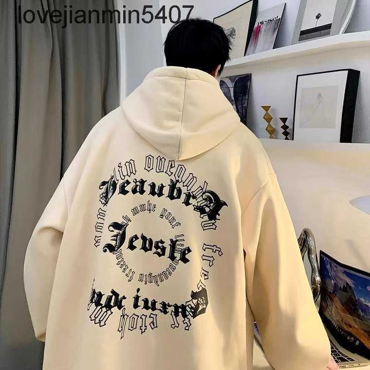 

2023 Trendy Brand Fashion Ladies' Hoodie 50% Discount in Stores Alphabet Printed Sweater Autumn and Winter American Hip-hop Trend Plush Loose Oversize High Street Coat, White