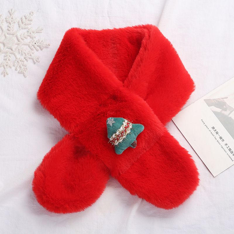 

Winter Kids Neck Shawl Soft Warm Scarves Cartoon Xmas Tree Santa Claus Reindeer Rabbit