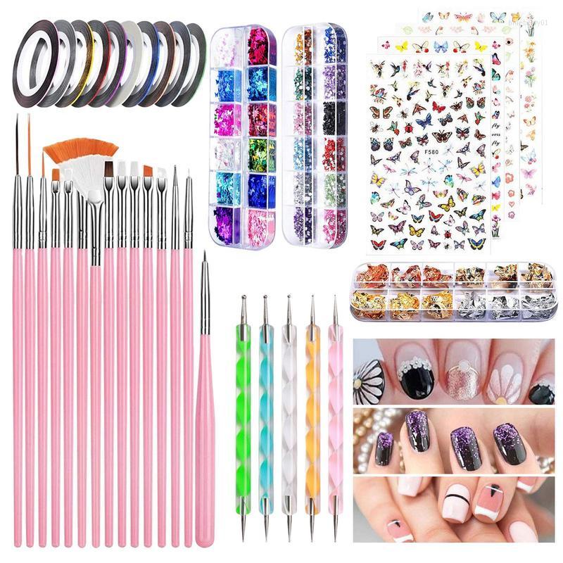 

Nail Art Kits 3D Design Kit Professional Brushes And Tools Set All The Things Dotting Stickers