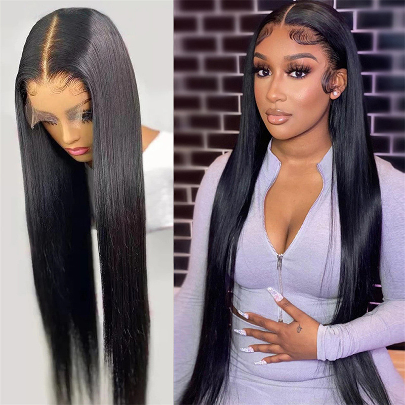 

Princess Hair 13x4 Straight Lace Front Wig Black Colored Wigs For Women