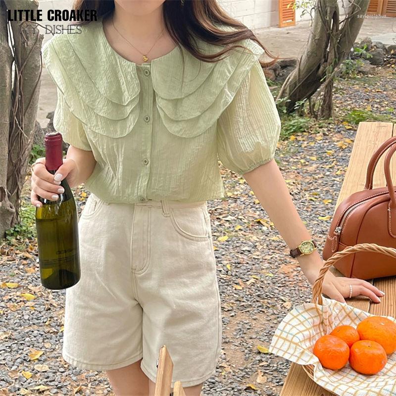 

Women' Blouses Ladies Fashion Unique Sweet Kawaii Square Collar Romantic Floral Plaid Embroidery Retro Long Sleeve Shirt Blouse Mori Girl, Pink