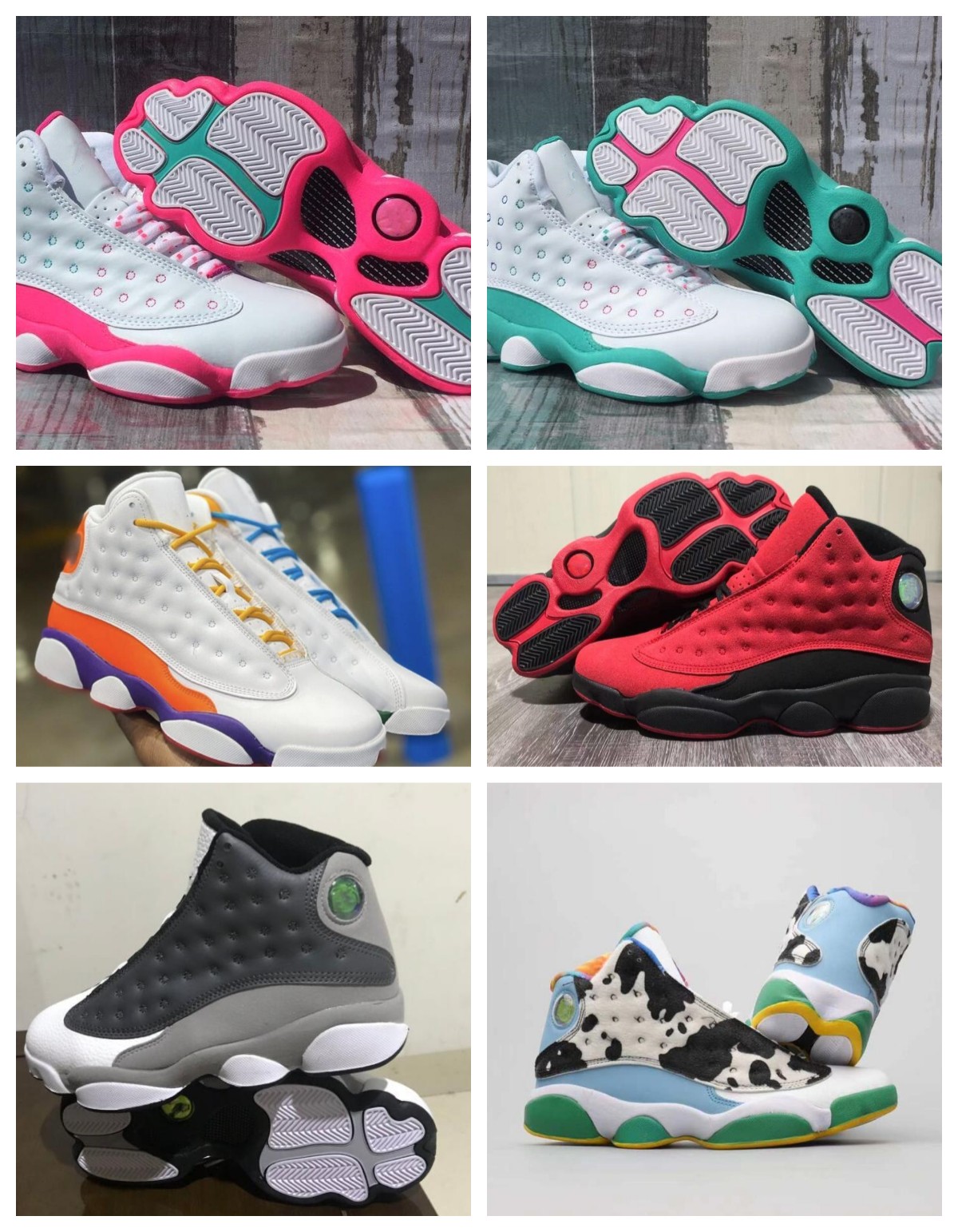 

men Jumpman 13 13S Basketball Shoes Mens High Flint Bred Island lucky Green Red Dirty Hyper Royal Starfish He Got Game OG Black Cat Court Purple Grey Toe Sneakers size