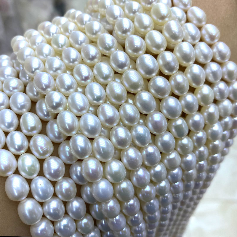 

Beaded Necklaces Fine AAAA 100 Natural Fresh Water Pearl White Pink Purple Rice Shape Beads For Jewelry Making DIY Bracelet Necklace 78MM 221206