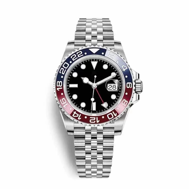 

Top Men's Mechanical V3 Series Watch 2813 Automatics Rotating Ceramic Bezel Black Dial White Date Automatic Movement Sapphire Glass President Gentleman wristWatch, Bags
