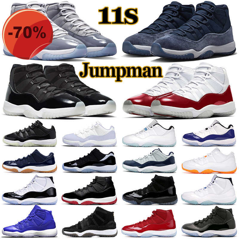 

High shoes jumpman 11 retro basketball shoes cool grey cherry 11s sneakers Bred Concord Cap and Gown womens mens trainers high low outdoor sports, Midnight navy