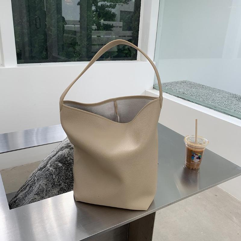 

Evening Bags Fashion Bucket High Quality Women Leather Handbags Large Capacity Tote Shoulder Bag, Brown