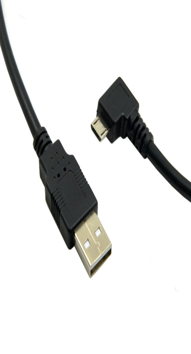 

1m 3Ft Left Right Angled Micro USB to USB20 Charging data cable for Andriod cellphone6711718, Black