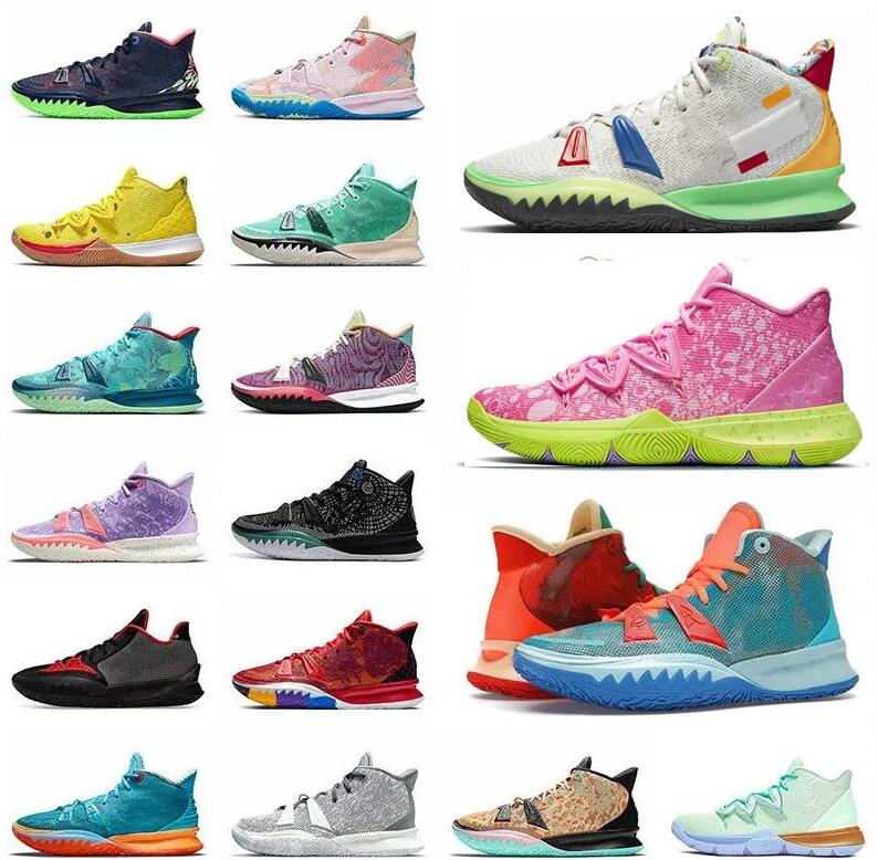 

One World 1 People Chip Light Bone Kyrie 7 mens basketball shoes Kyries 5s sponge sandy Creator Hendrix Horus Rayguns Daybreak squidward men