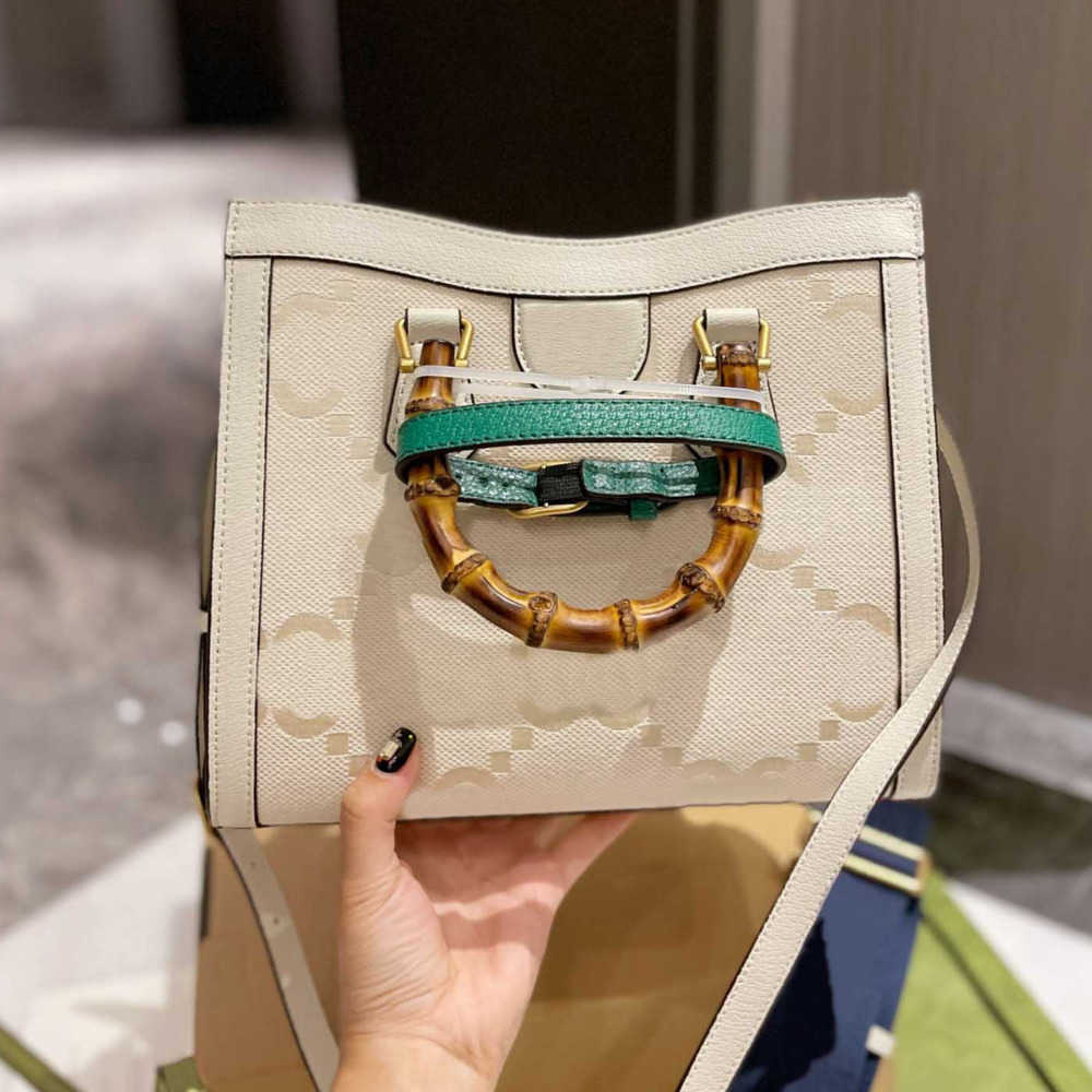 

Designer Bags Diana Bamboo handbags Mini Tote Both pattern detail all-match Statement Wide ggity, Beige