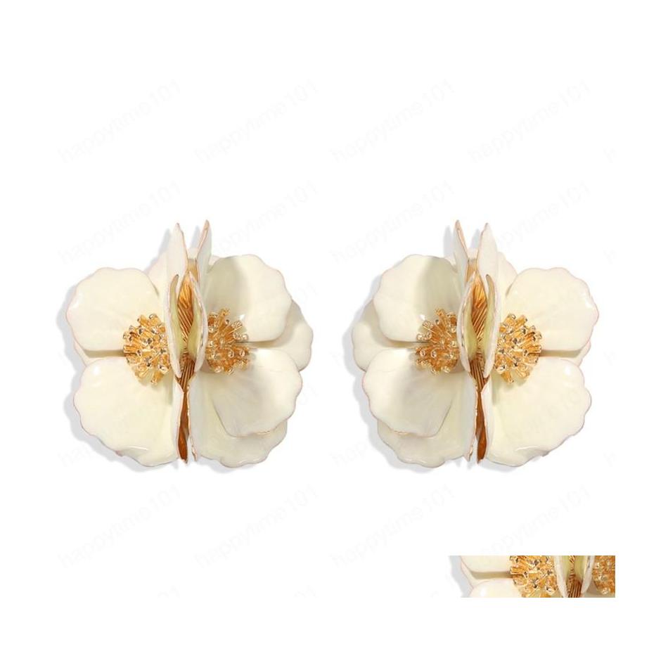 

Stud Fashion White Color Flower Stud Earring For Women Floral Earrings Bohemian Statement Jewelry Accessories Gifts Drop Delivery Dhs9Z