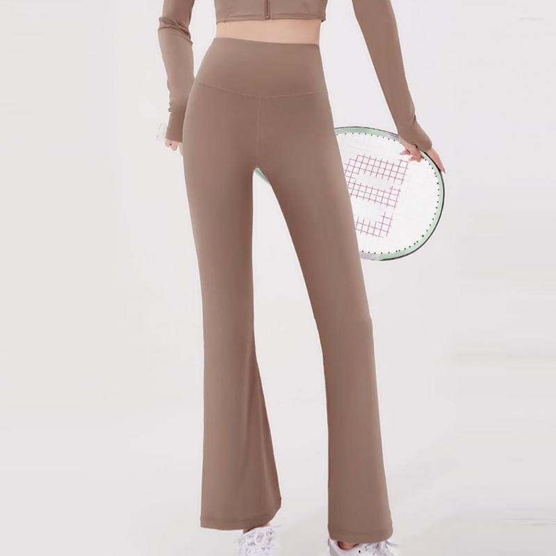 

Active Pants Bell-bottoms Fashion High Waisted Athletic Yoga Polyester Spandex Lady Sports Comfortable For Gym, Black