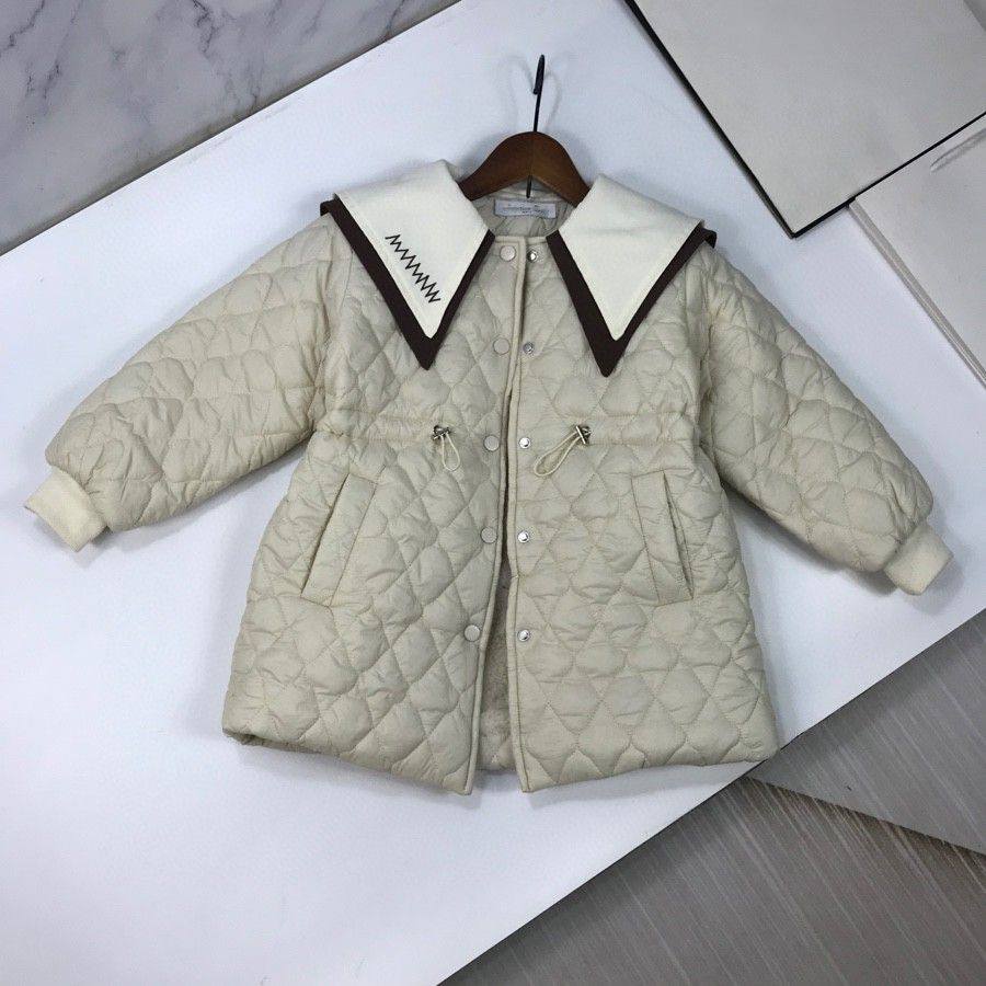 

Designer Kids Down jacket Coat Winter Baby Boys Girls Cotton Clothes Coats Children Thicken Outerwear Warm Long Jackets Parkas Infants Toddler Slim Fit Clothing, Beige