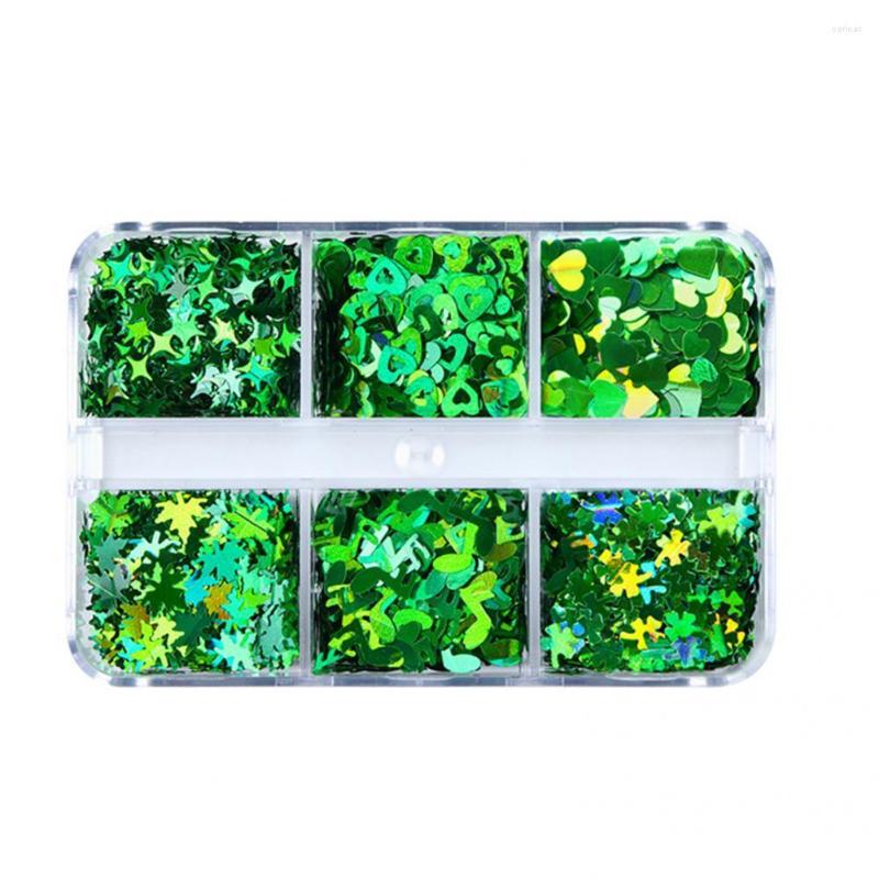 

Nail Art Decorations 6 Grids/Box Decoration Functional Four Leaves Clover Sequins Exquisite No Odor Manicure Decor